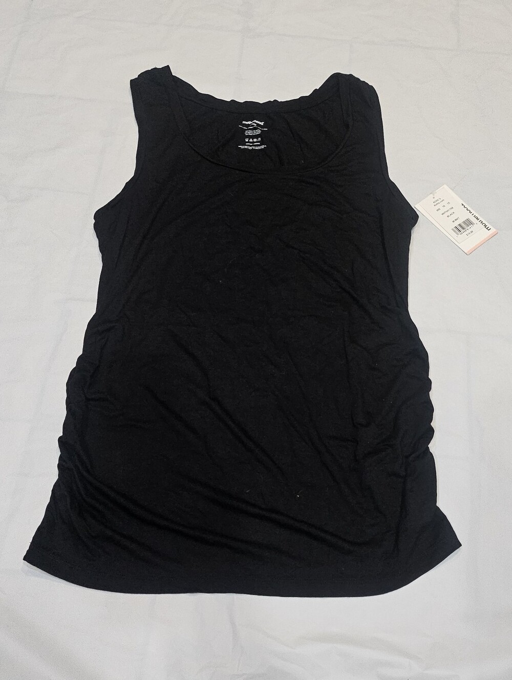 Nwt Motherhood Maternity Black Tank Top with Scoop Neck. Sz M